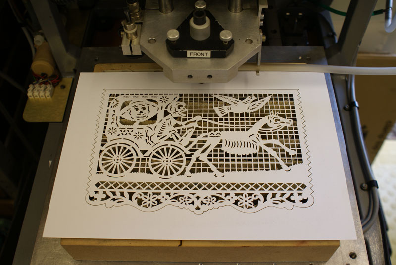 is a Papel Picado laser cut (instead of being traditionally hand-cut 